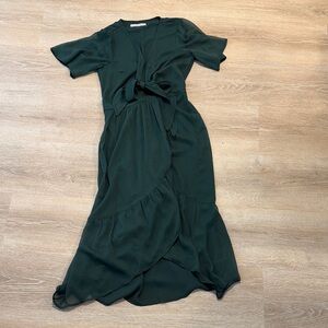 Abercrombie & Fitch Forest Green High Low Dress